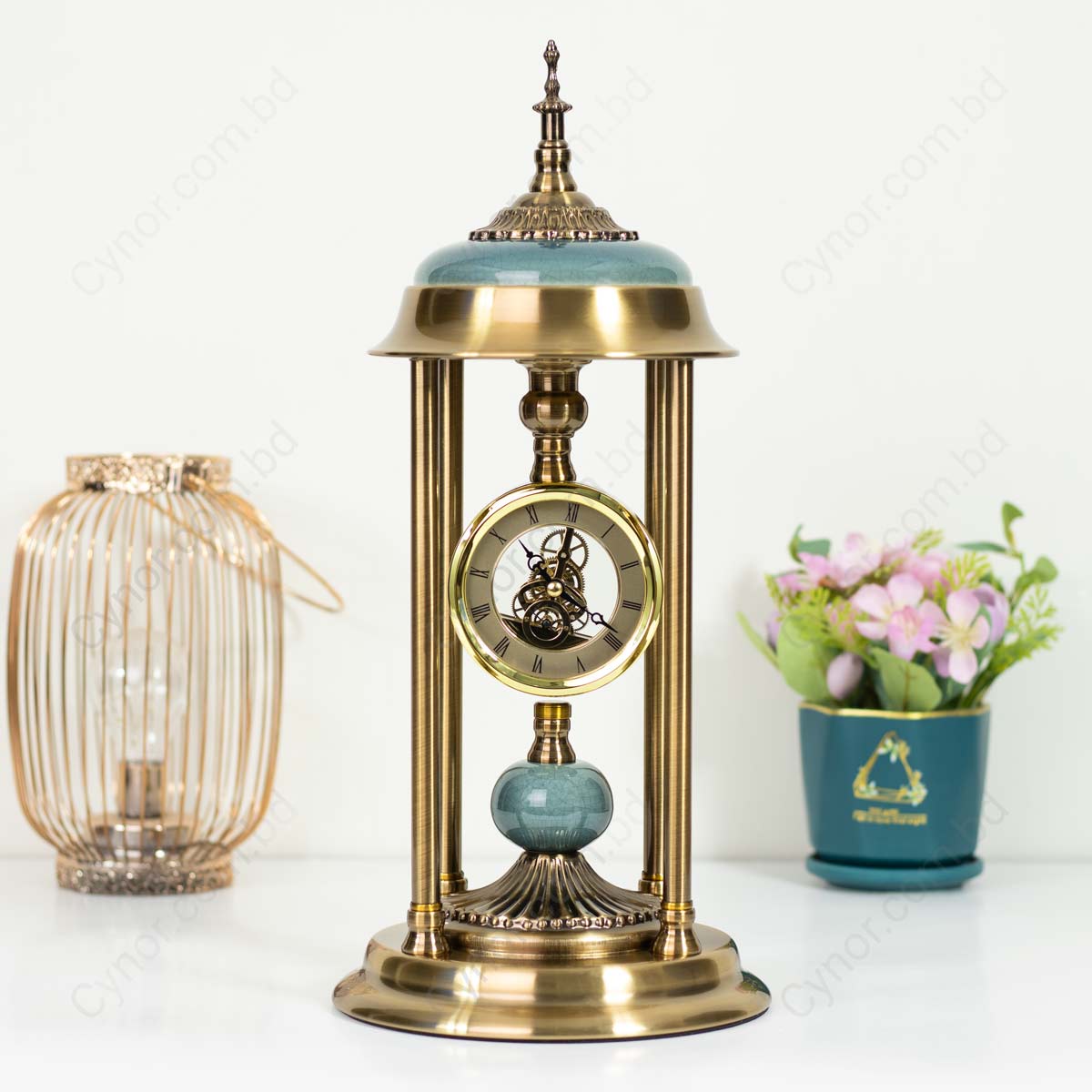 Vintage Table Clock with Mediterranean Nautical Style – Cynor
