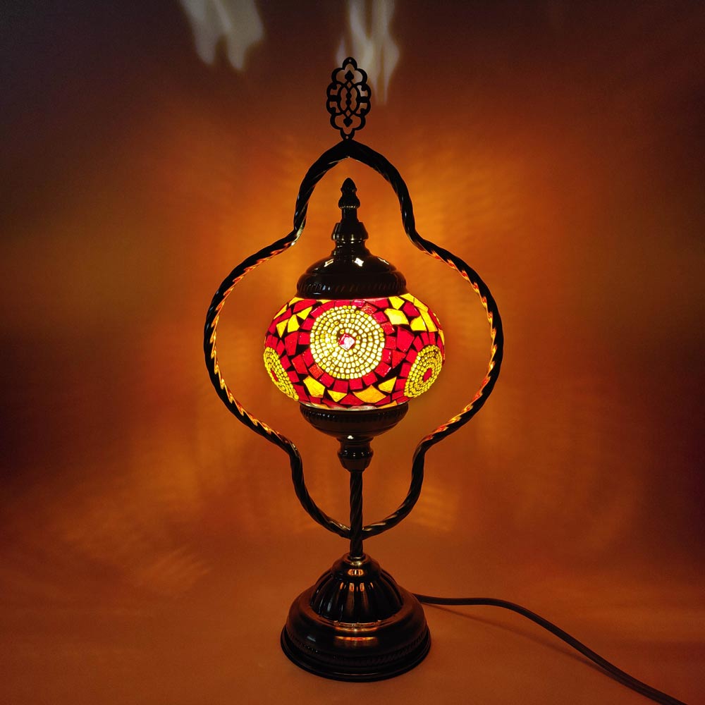 TL10702 MultiColor Glass Design Mosaic Turkish Table Lamp Cynor