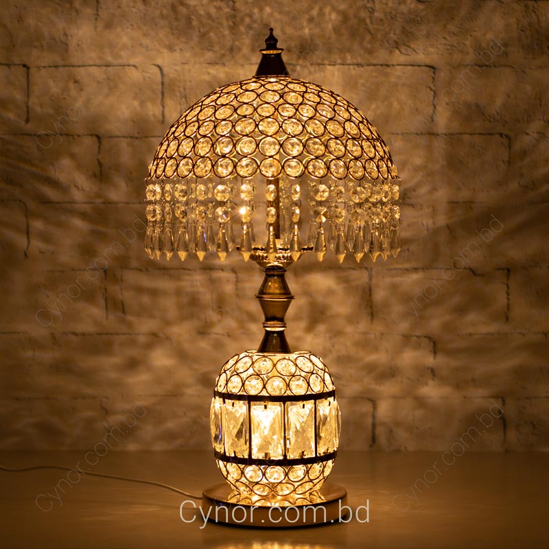 Golden Color Crystal Stone Design Full Metal Body Double LED Light