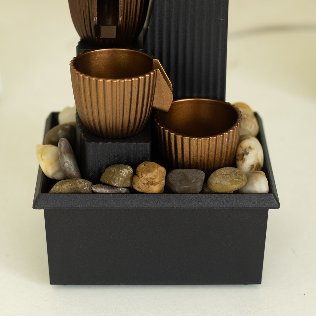 HD241-10-Plastic Body USB-Powered Small Size LED Fountain Feng Shui Style Tabletop Decor with Decorative Stones (3)