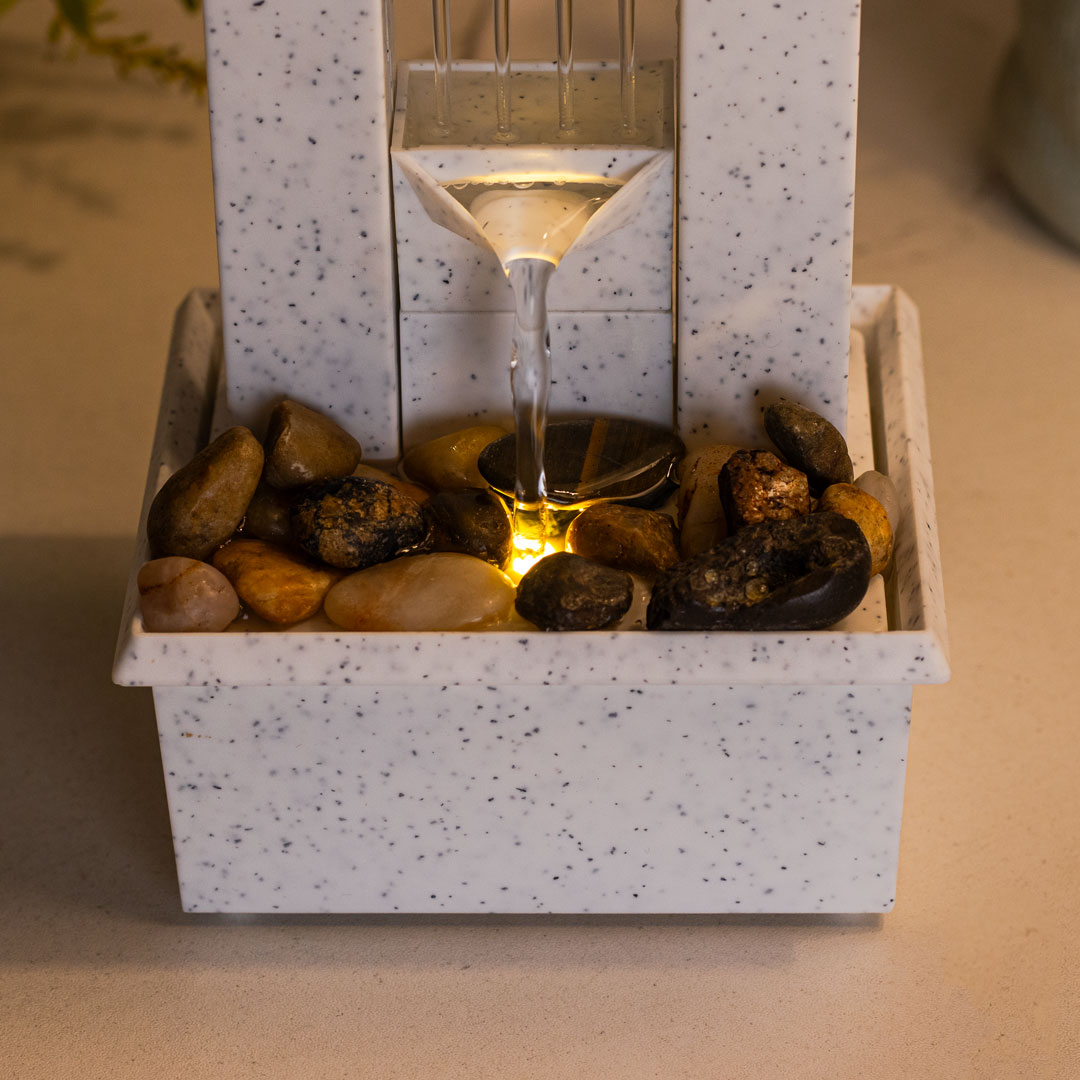HD241-3-USB-Powered Small Size LED Waterfall Fountain Feng Shui Tabletop Decor with Decorative Stones (2)