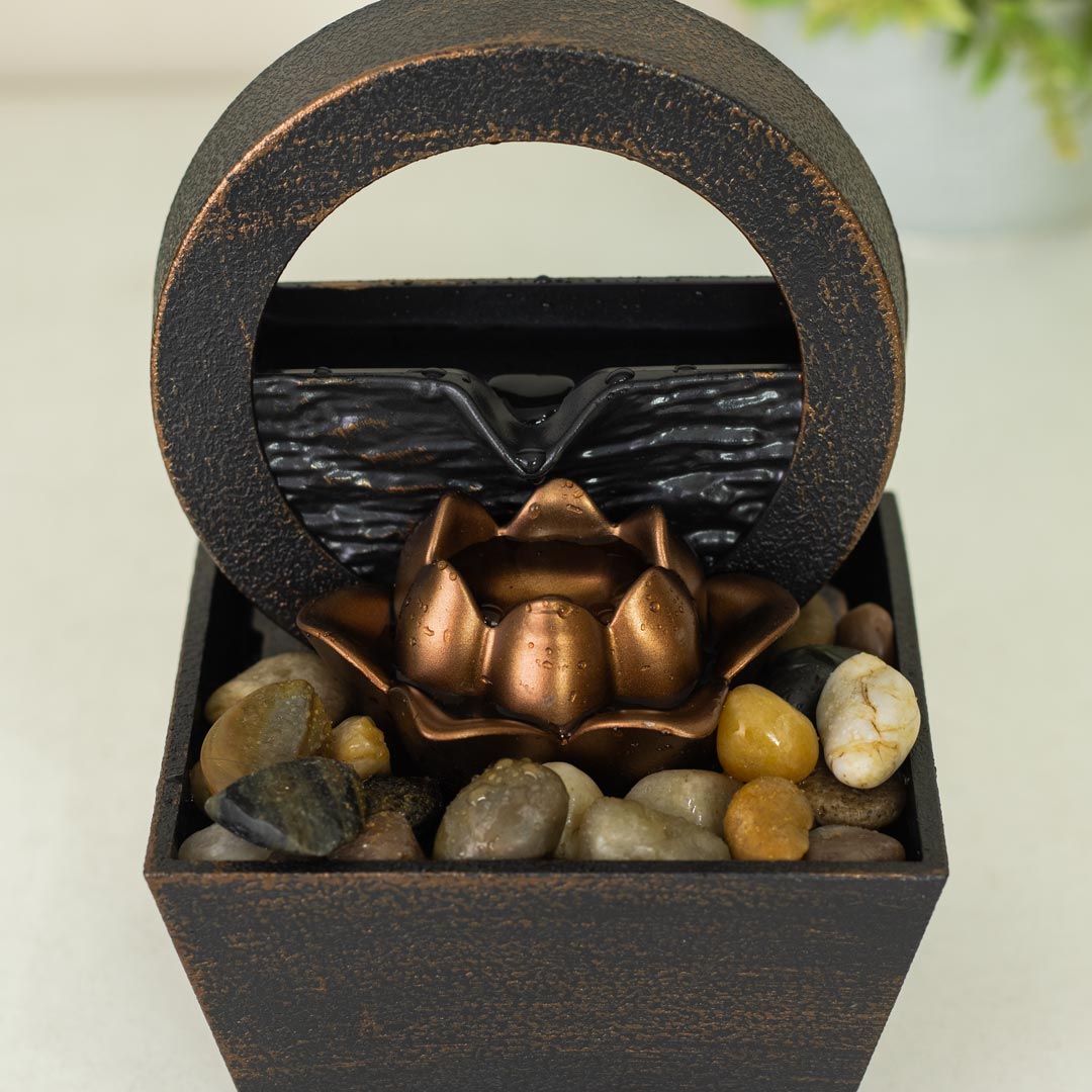 HD241-4-USB-Powered Small Size LED Waterfall Fountain Feng Shui Tabletop Decor with Decorative Stones (4)