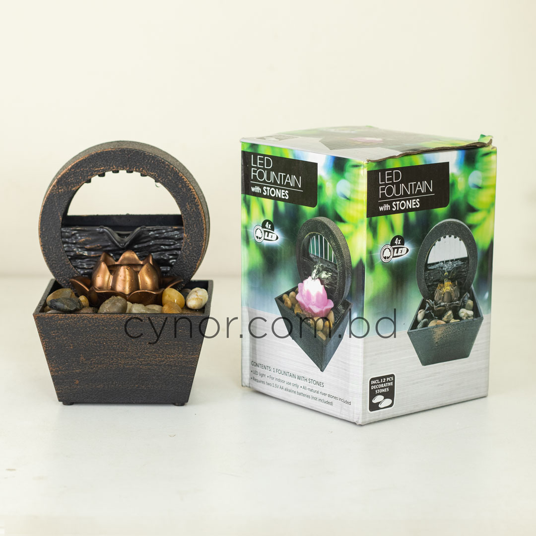 HD241-4-USB-Powered Small Size LED Waterfall Fountain Feng Shui Tabletop Decor with Decorative Stones (5)