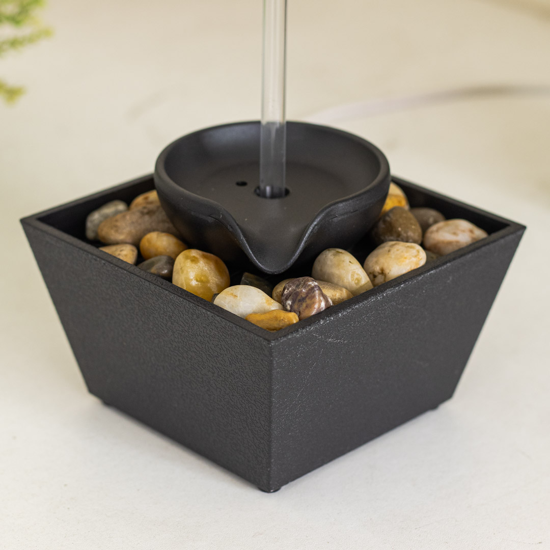 HD241-7-Plastic Body USB-Powered Small Size LED Fountain Feng Shui Tap Style Tabletop Decor with Decorative Stones (5)