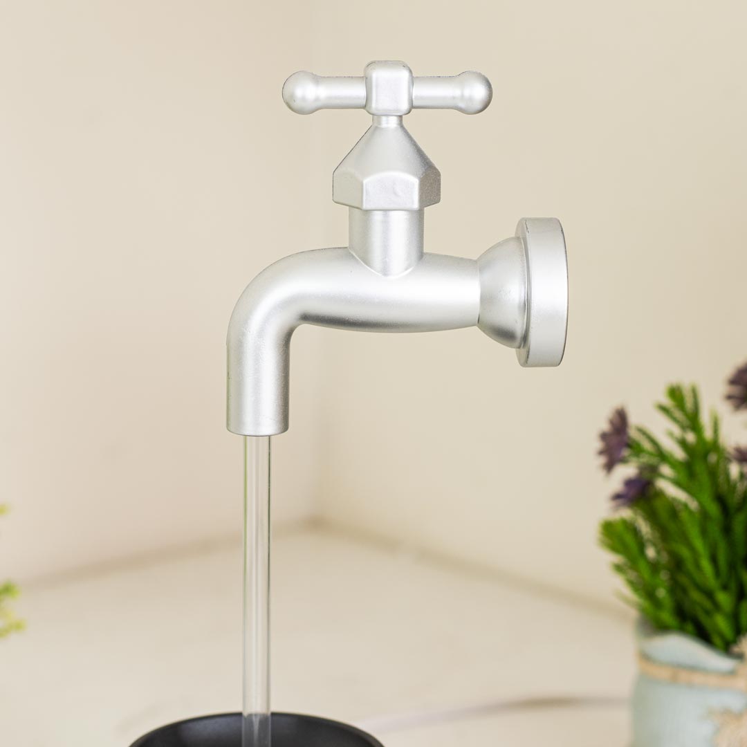 HD241-7-Plastic Body USB-Powered Small Size LED Fountain Feng Shui Tap Style Tabletop Decor with Decorative Stones (6)