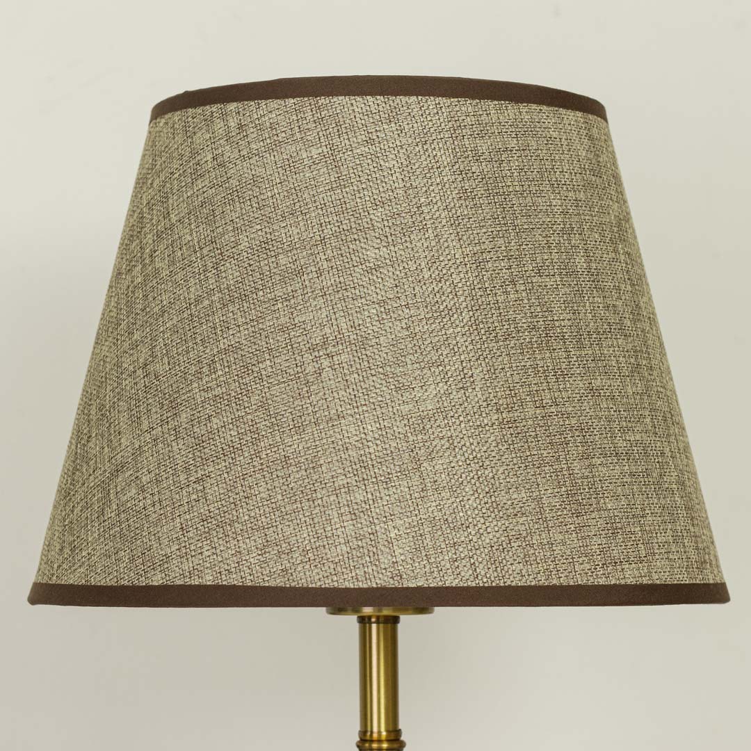 TL367-Golden Color Metal Body Table Lamp with Crystal Design and Beige Color Linen Texture Fabric Shade (3)