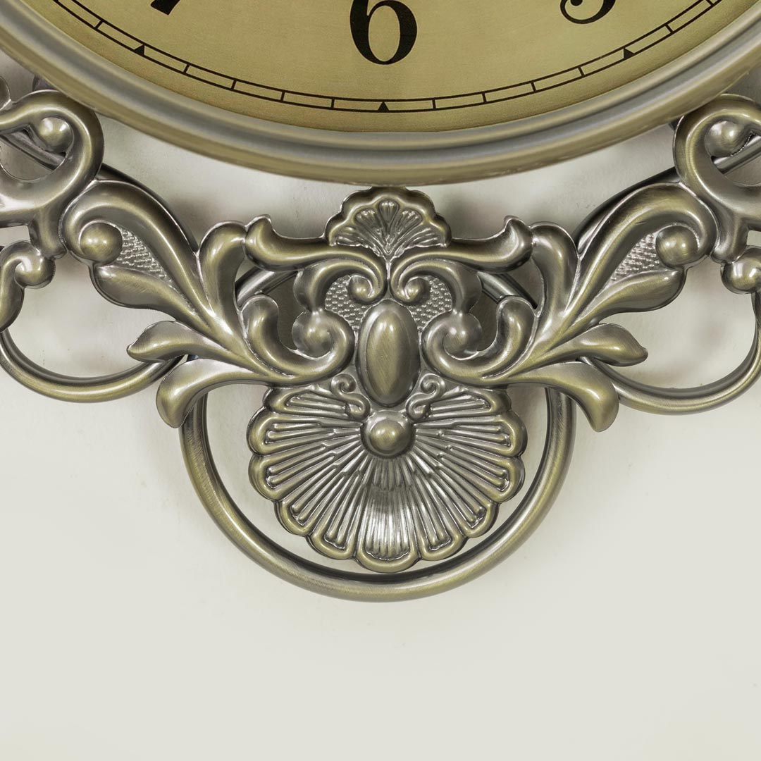 WC696-2-High Quality Full Metal Body Antique Golden Finish Wall Clock with Glass Dial (10)