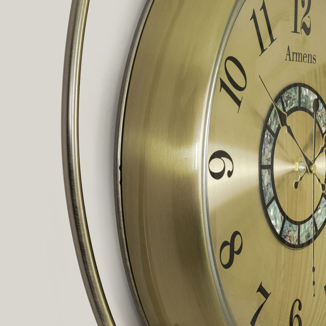 WC696-2-High Quality Full Metal Body Antique Golden Finish Wall Clock with Glass Dial (9)