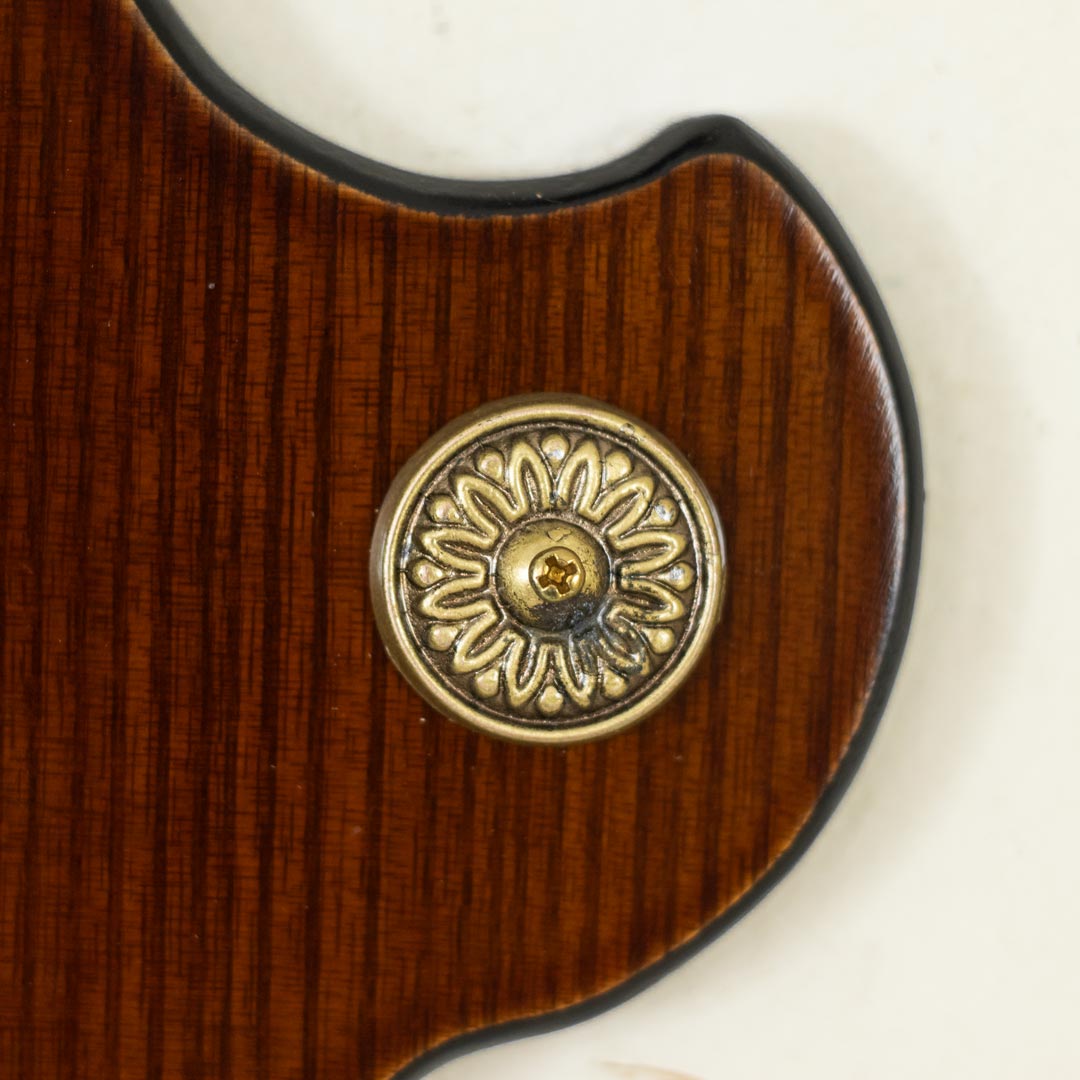 WC703-High Quality Wooden Body with Metal Design Golden Color Dial Pendulum Wall Clock (10)