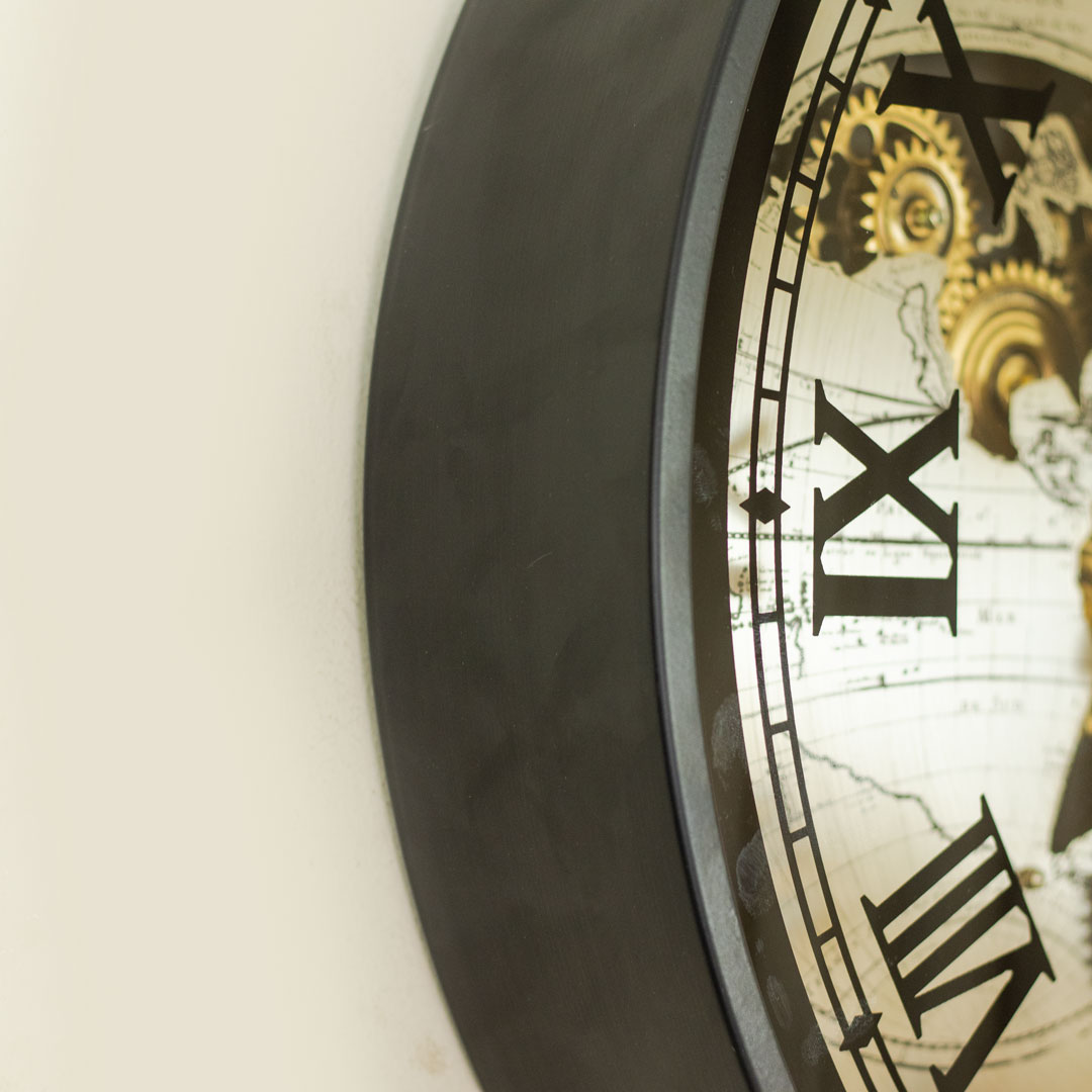 WC707-Very High Quality Metal Body Glass Dial Antique Style Moving Mechanical Gear Design Wall Clock (7)