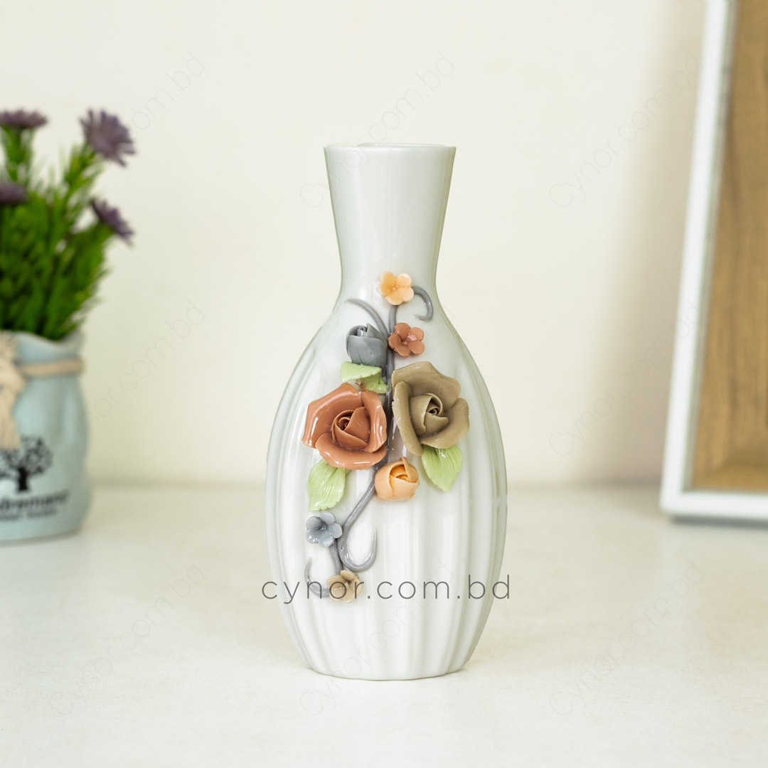 HD242-1-Porcelain Ceramic Vase with Floral Design (2)