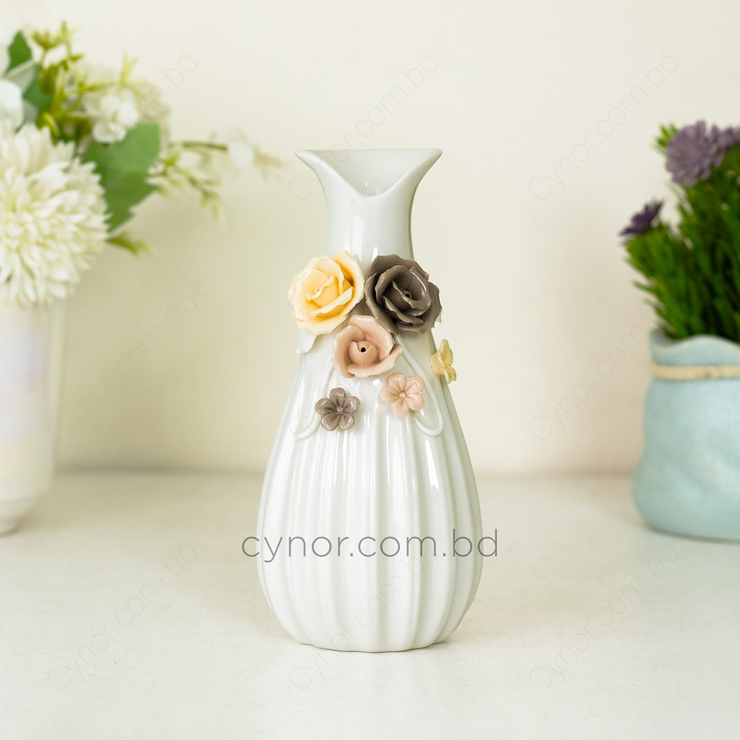 HD242-5-Porcelain Vase with Floral Ceramic Design (2)