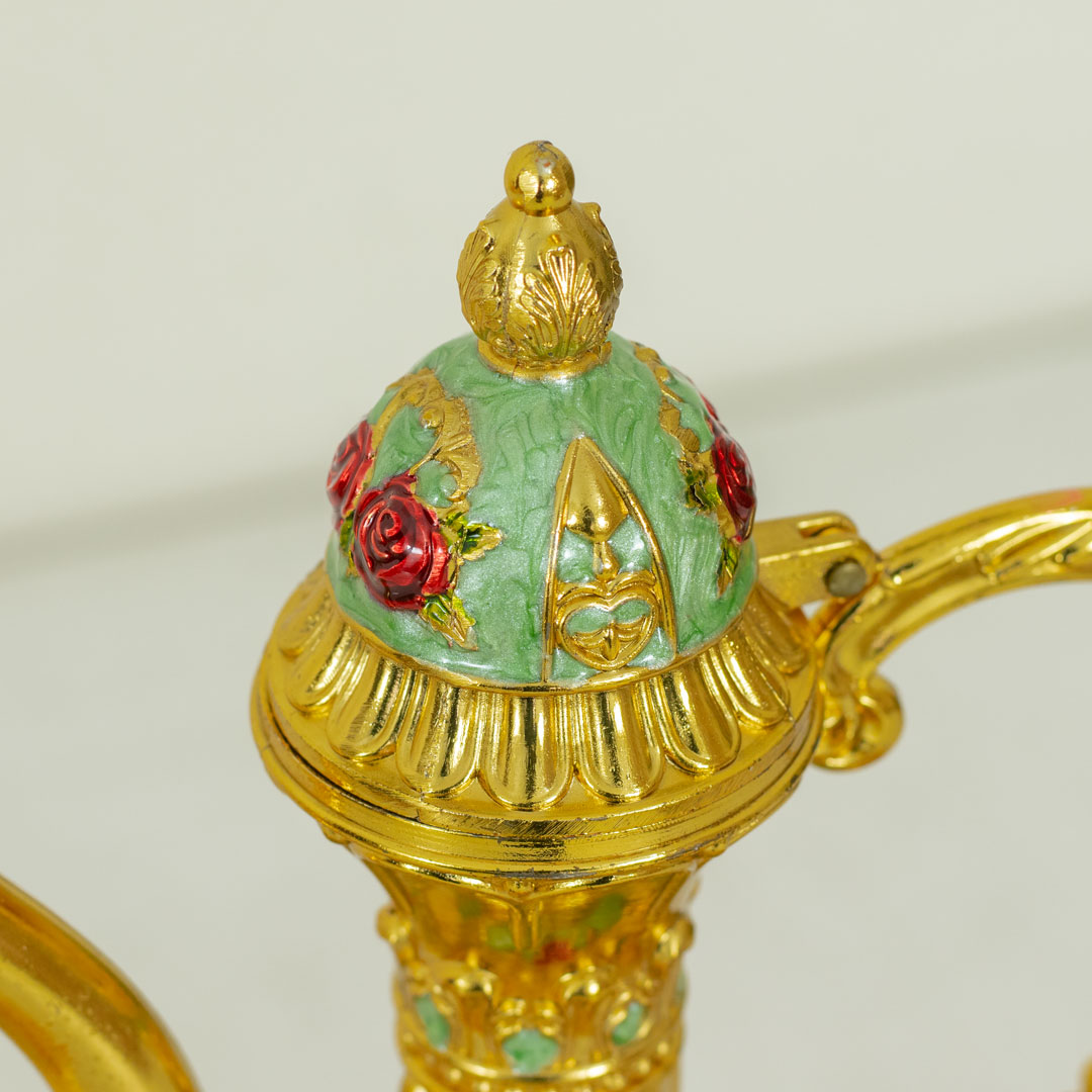 KC173-Mint-Traditional Surai Set Golden Mint SS Metal 6 Cups 1 Jug 1 Tray (3)