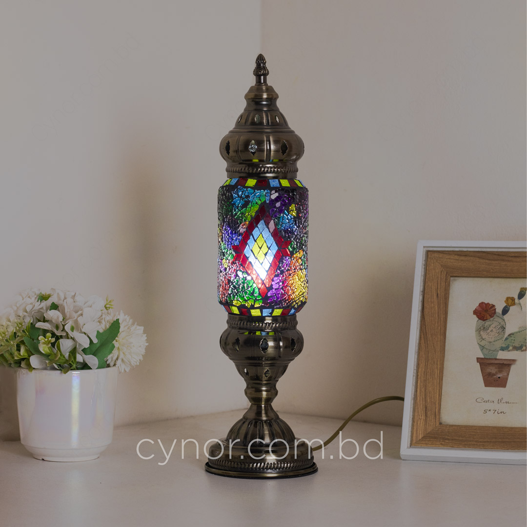TL353-4-Multicolor Turkish Mosaic Table Lamp with Metal Body and Glass Stones (3)