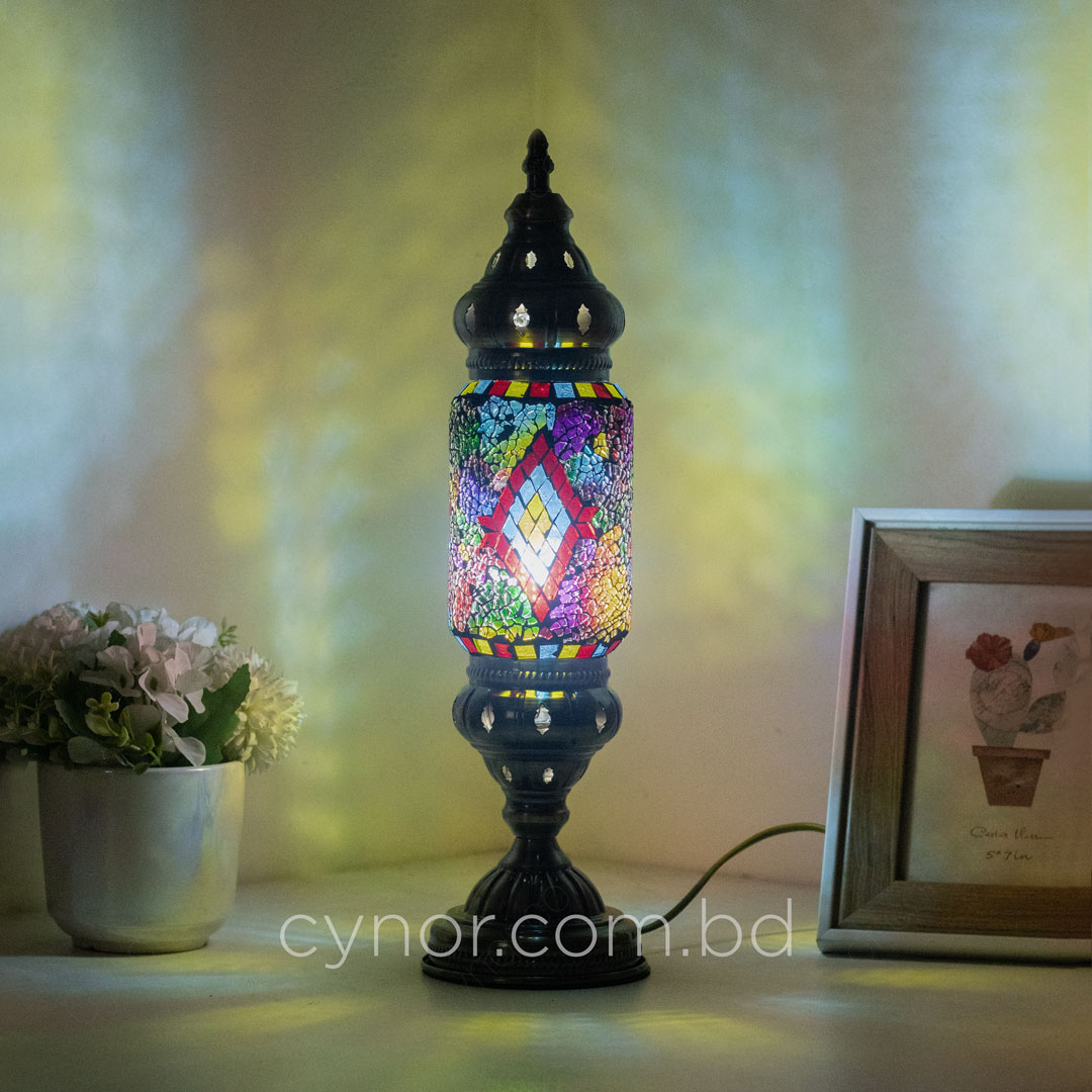 TL353-4-Multicolor Turkish Mosaic Table Lamp with Metal Body and Glass Stones (4)