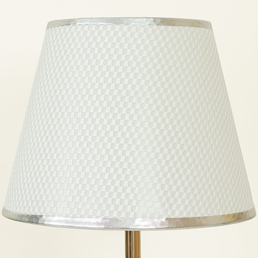 TL377-1-Metal Body Acrylic and Crystal Design Golden Table Lamp White Texture Plastic Shade (10)