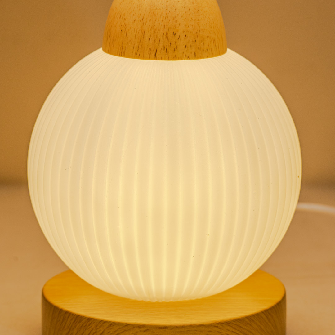 TL379-2-Metal and Acrylic Table Lamp with Bamboo Design and Texture Plastic Shade (5)