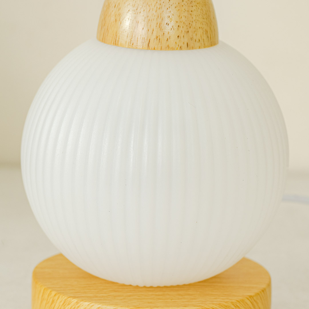 TL379-2-Metal and Acrylic Table Lamp with Bamboo Design and Texture Plastic Shade (6)