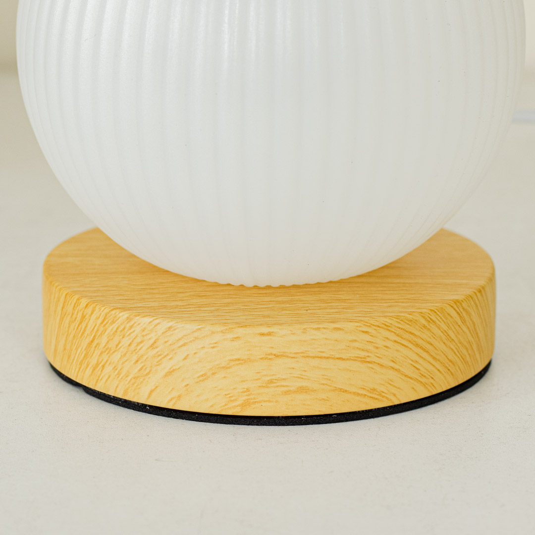 TL379-2-Metal and Acrylic Table Lamp with Bamboo Design and Texture Plastic Shade (8)