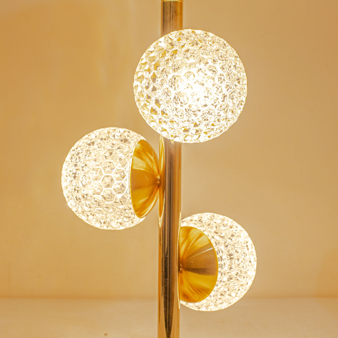 TL380-2-Golden Metal Table Lamp with Crystal Design and Decorated Cream Plastic Shade (5)