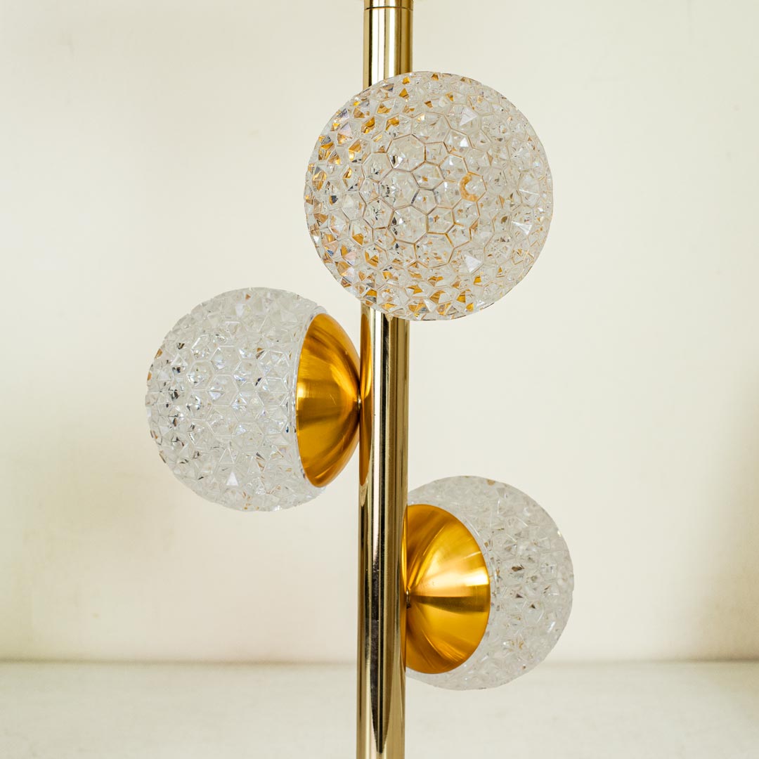 TL380-2-Golden Metal Table Lamp with Crystal Design and Decorated Cream Plastic Shade (6)