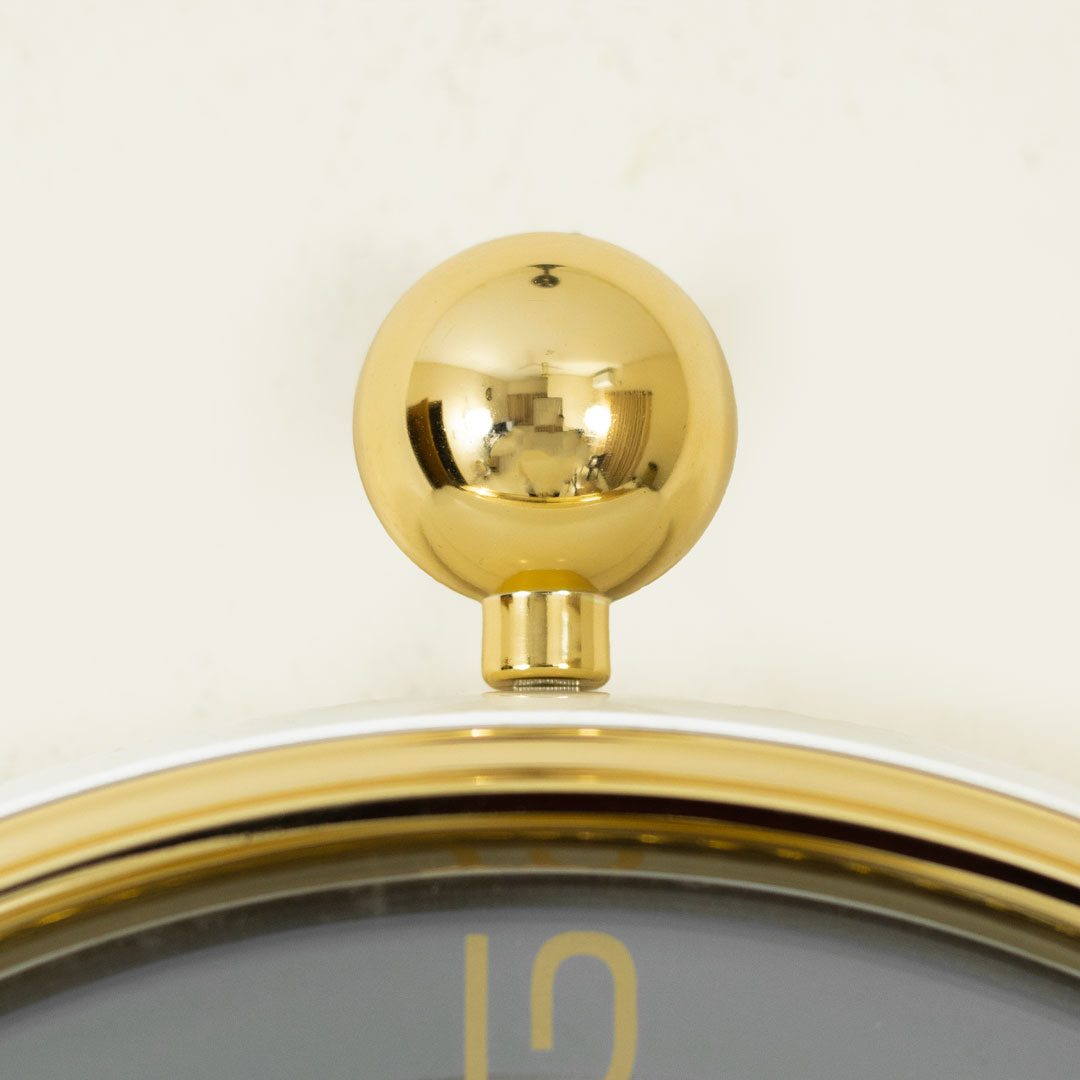 WC676-Ash-Golden Ash Moving Mechanical Gear Design Quartz Wall Clock Made with Fiber and Glass (7)
