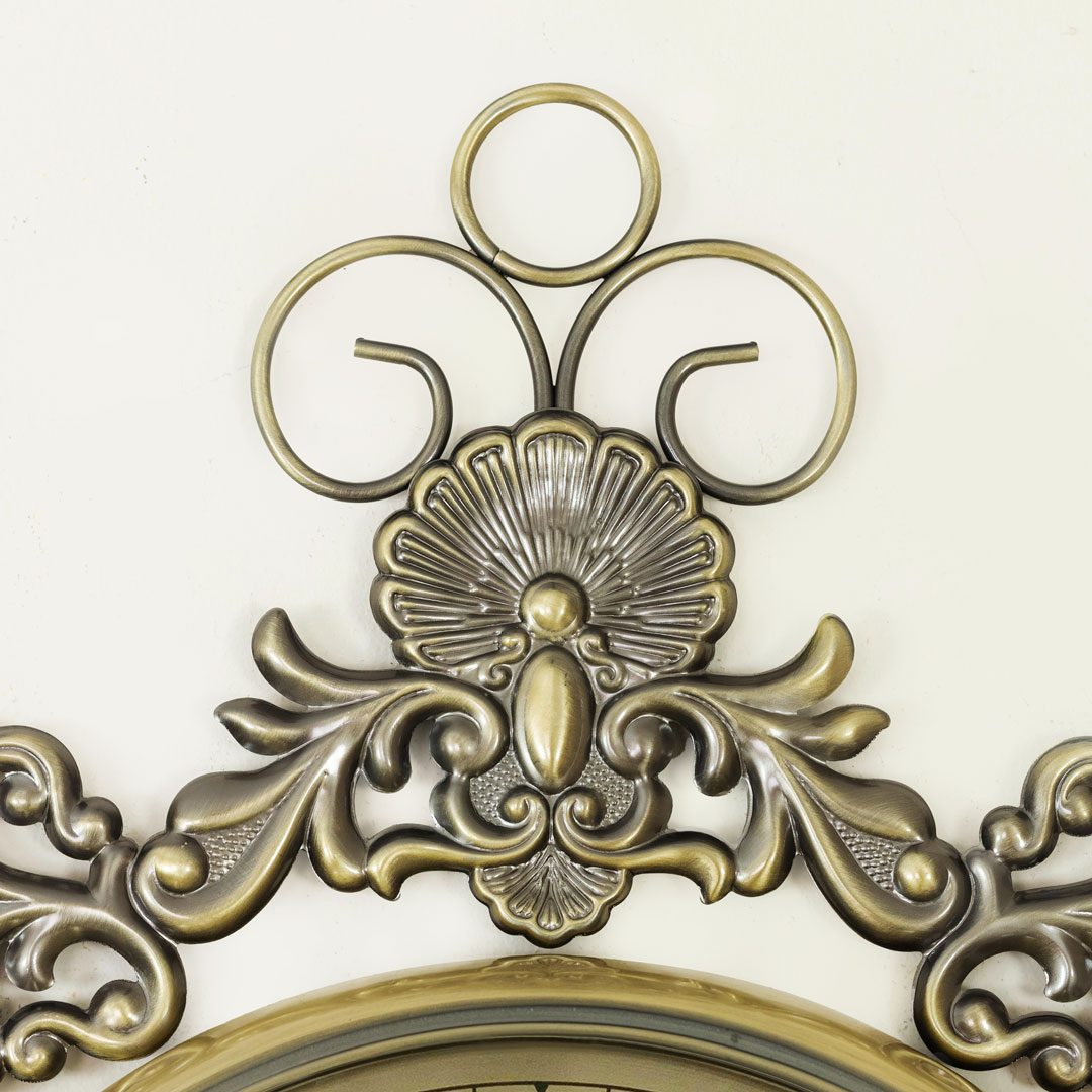 WC681-Golden-Dial-Premium Antique Golden Finish Wall Clock with Metal Body and Glass Dial (6)