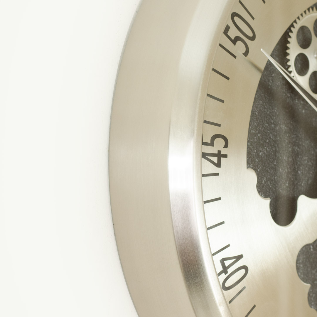 WC716-2-Luxury Antique Silver Mechanical Gear Quartz Wall Clock High Quality Metal Finish Glass Dial (10)
