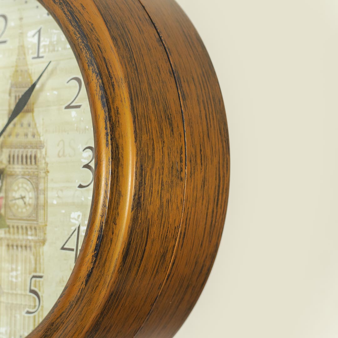 WC733-1-Antique Finish Double Sided Station Wall Clock Fiber Body Glass Dial (6)