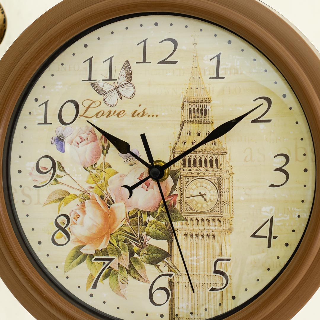 WC733-2-Vintage Style Double Sided Station Wall Clock Fiber Body Glass Dial (4)