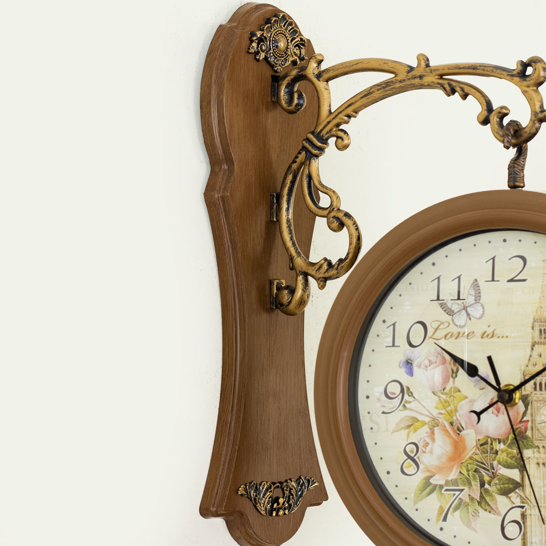 WC733-2-Vintage Style Double Sided Station Wall Clock Fiber Body Glass Dial (8)