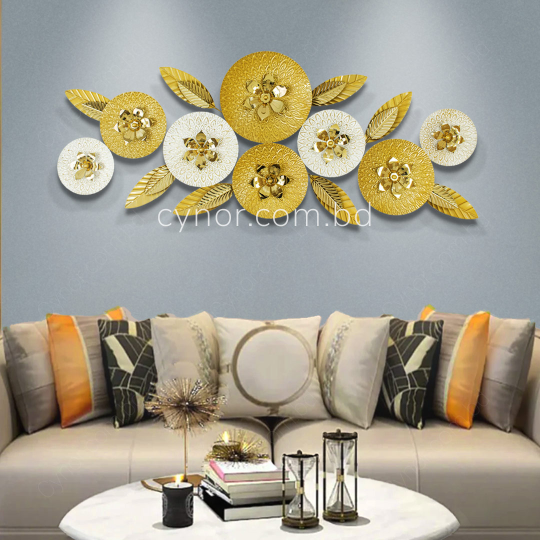 WR689-Luxury-Botanical-SS-Metal-Wall-Decor-Golden-Soft-Ivory-Finish-(13)