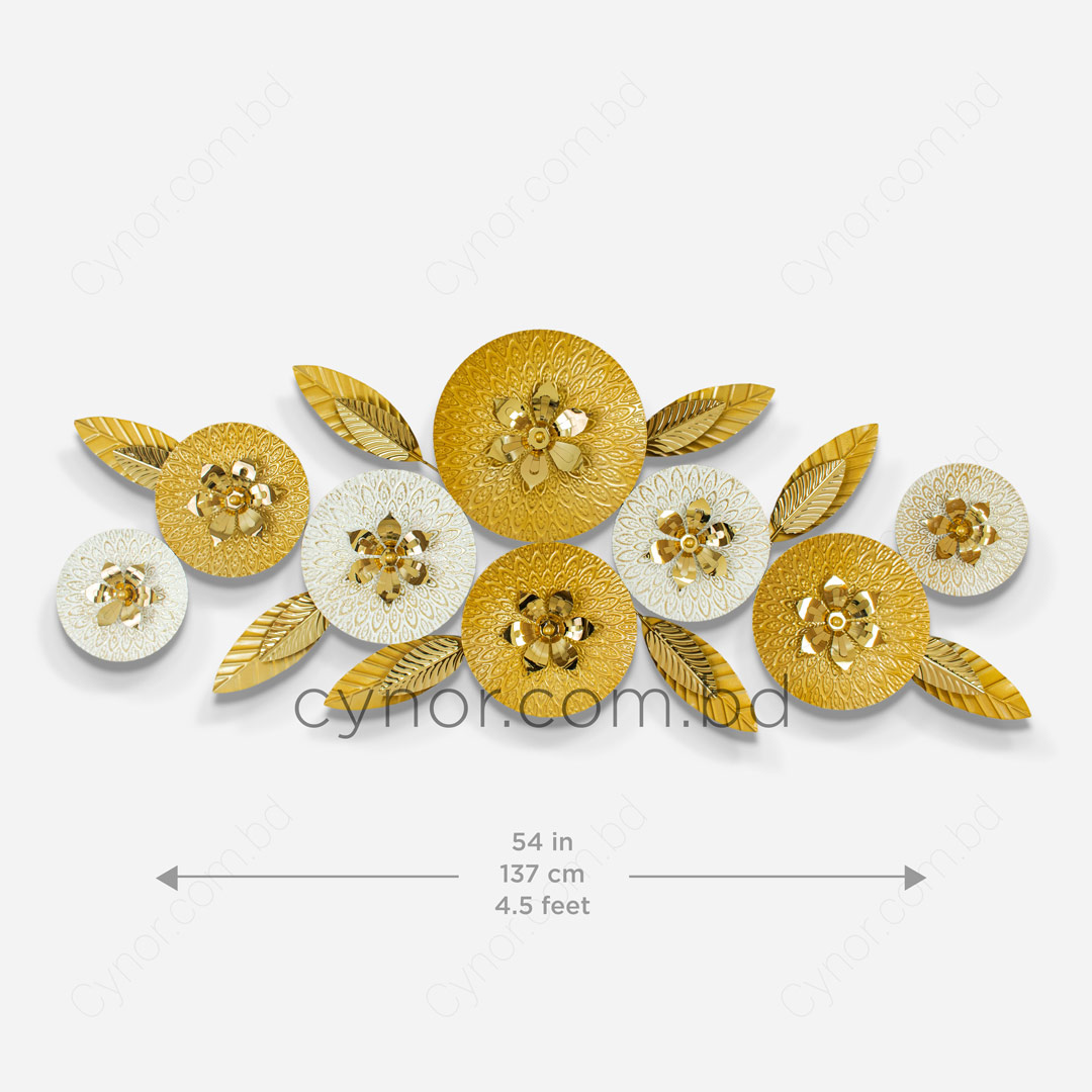 WR689-Luxury-Botanical-SS-Metal-Wall-Decor-Golden-Soft-Ivory-Finish-(14)