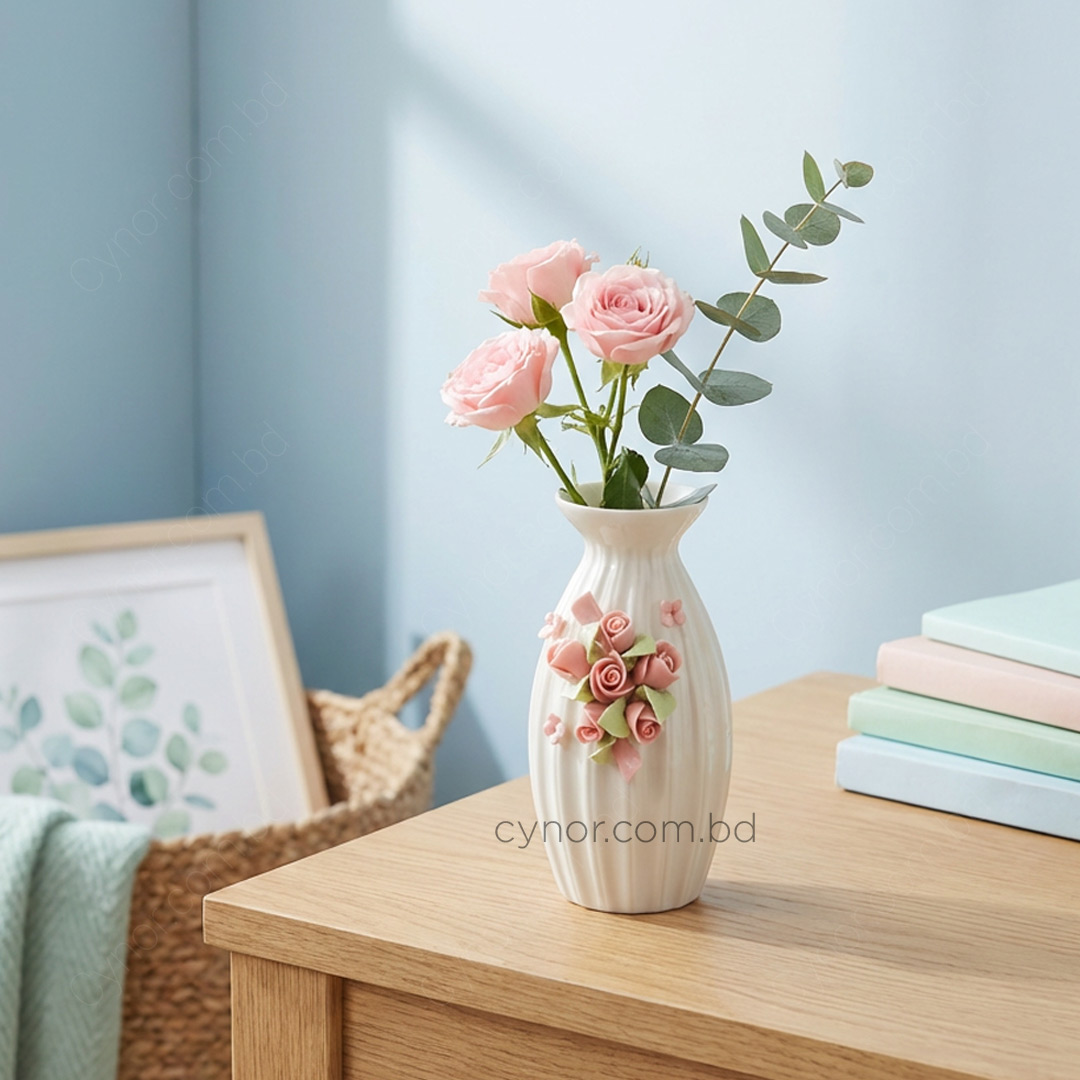 HD243-3-Floral Design Ceramic Porcelain Vase (1)
