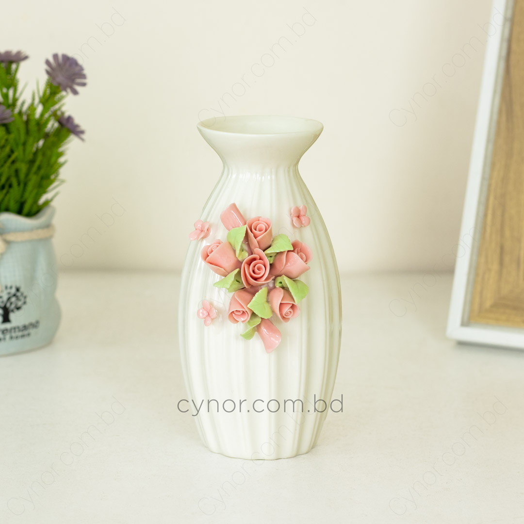 HD243-3-Floral Design Ceramic Porcelain Vase (2)