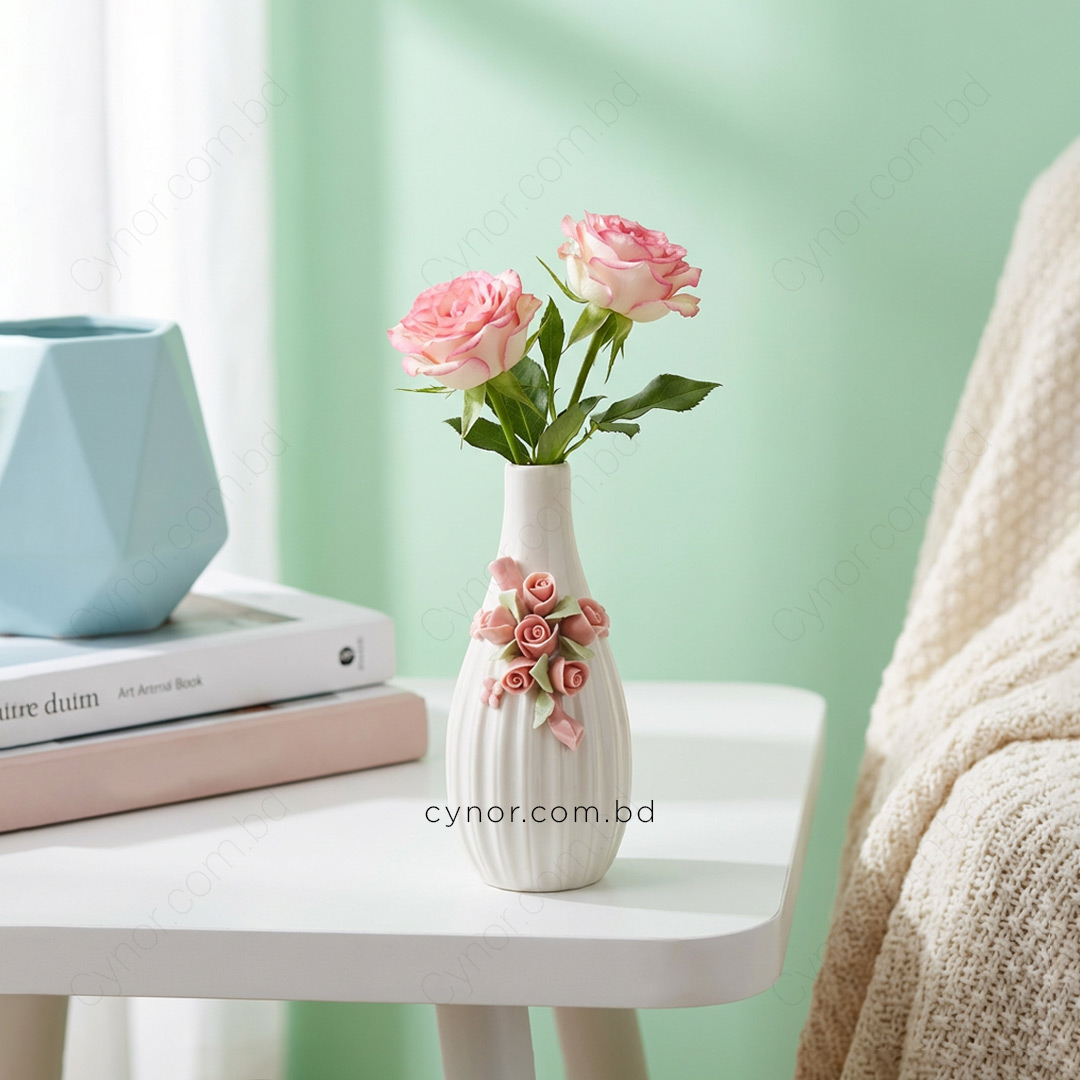 HD244-1-Ceramic Porcelain Vase with Floral Design (1)
