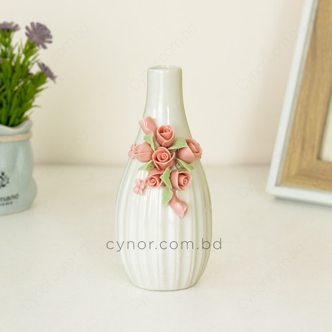 HD244-1-Ceramic Porcelain Vase with Floral Design (2)