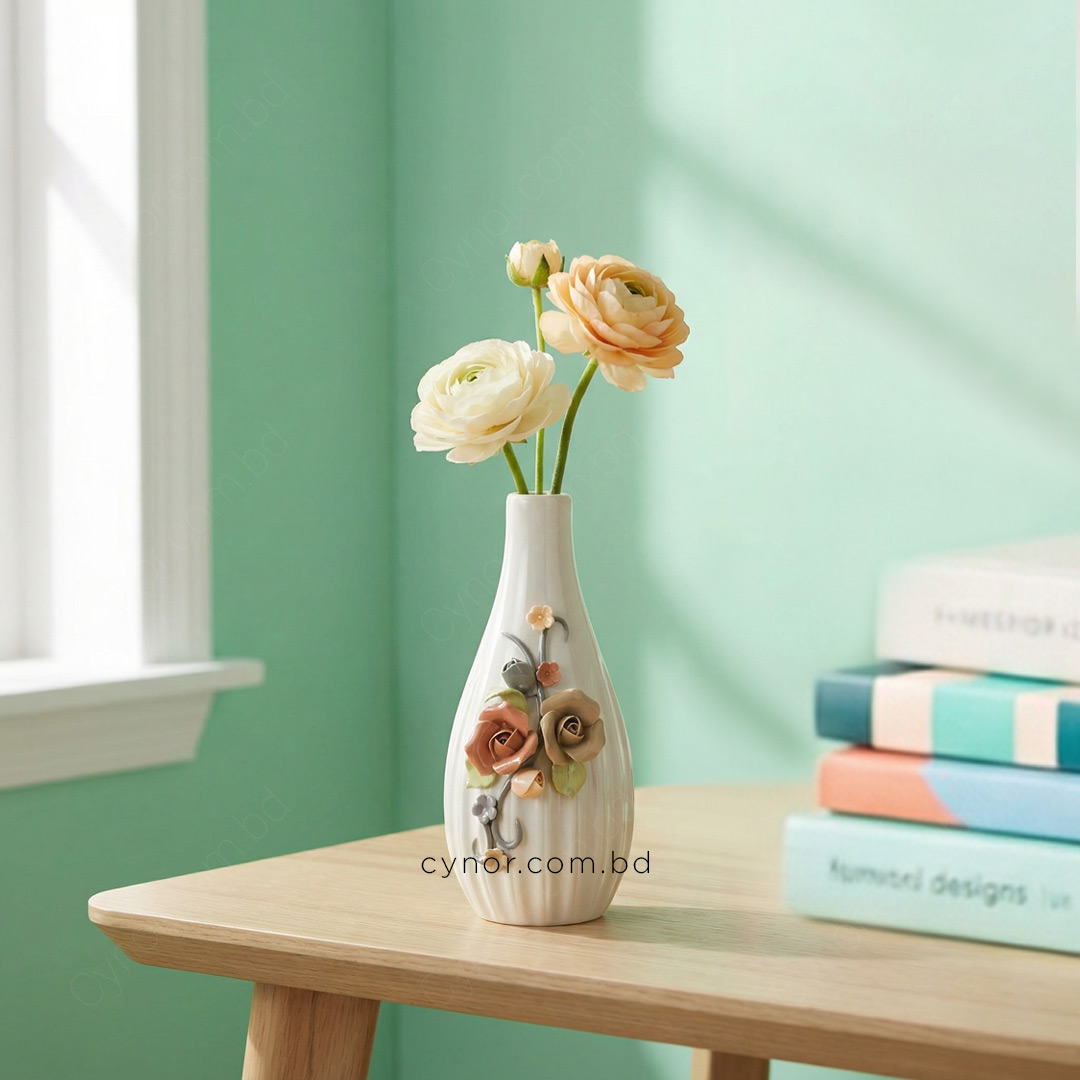 HD244-4-Ceramic Porcelain Vase with Floral Design (1)