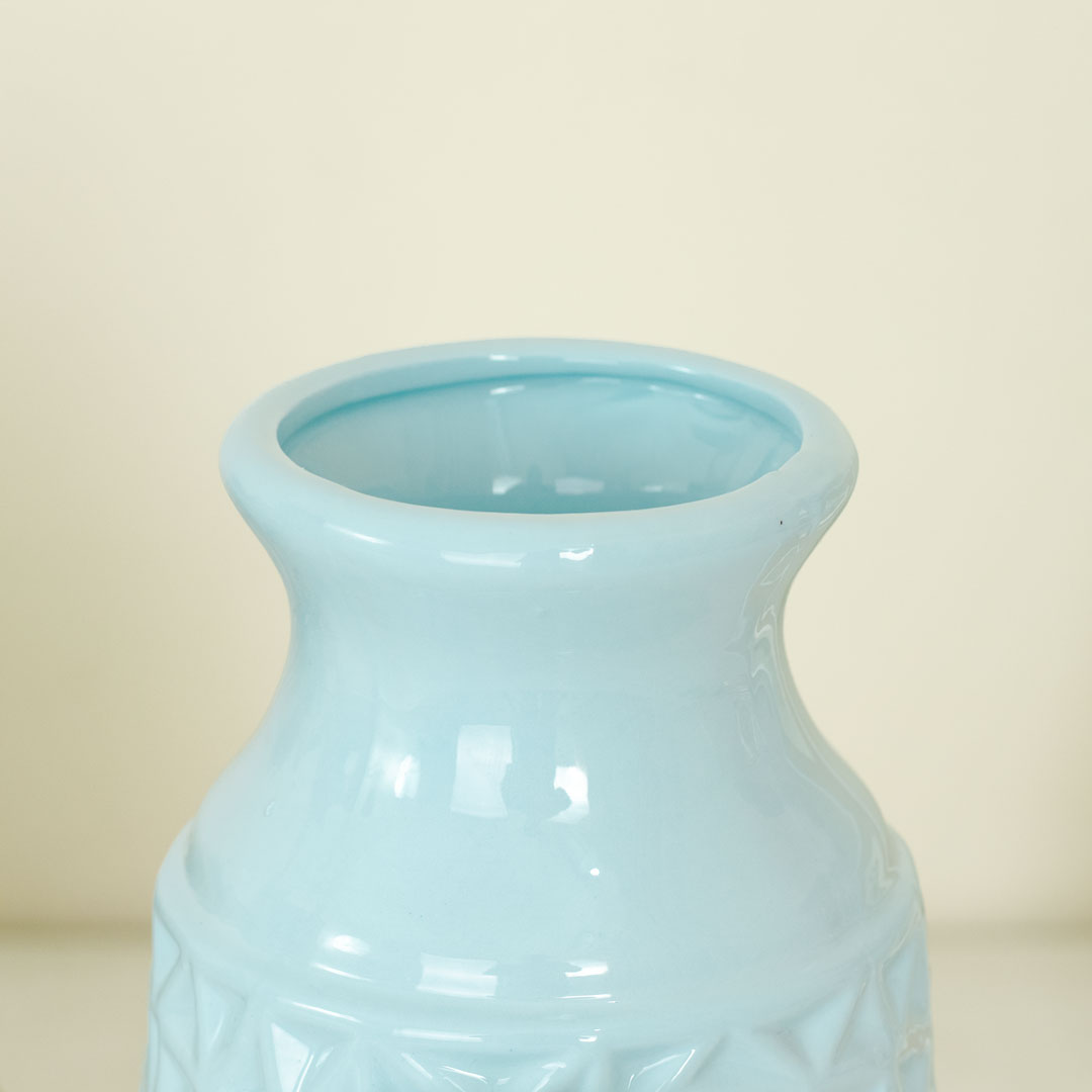 HD252-Blue-Blue Porcelain Ceramic Vase with Floral Design (5)