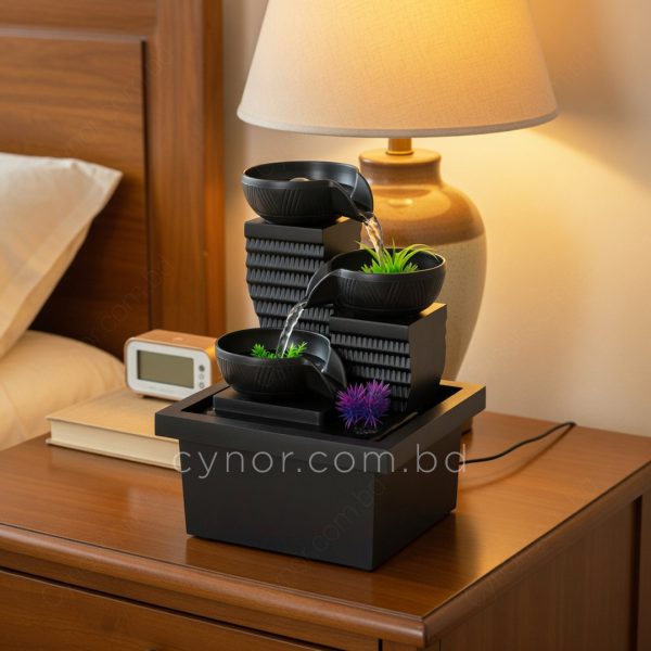 USB-Powered LED Feng Shui Tabletop Fountain Indoor Water Feature