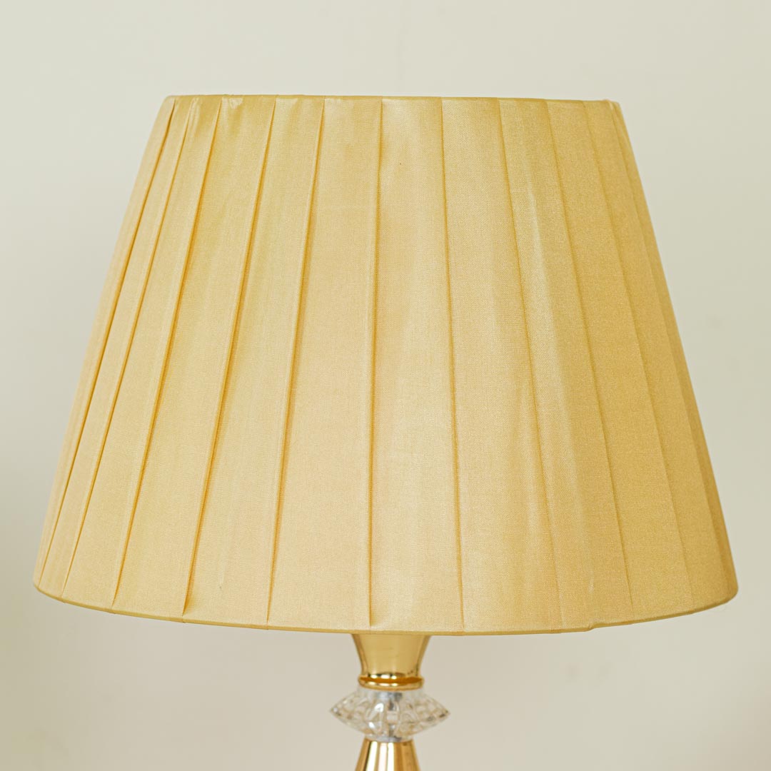 TL381-Golden Metal Table Lamp with Crystal Stone Design and Soft Gold Shade (6)