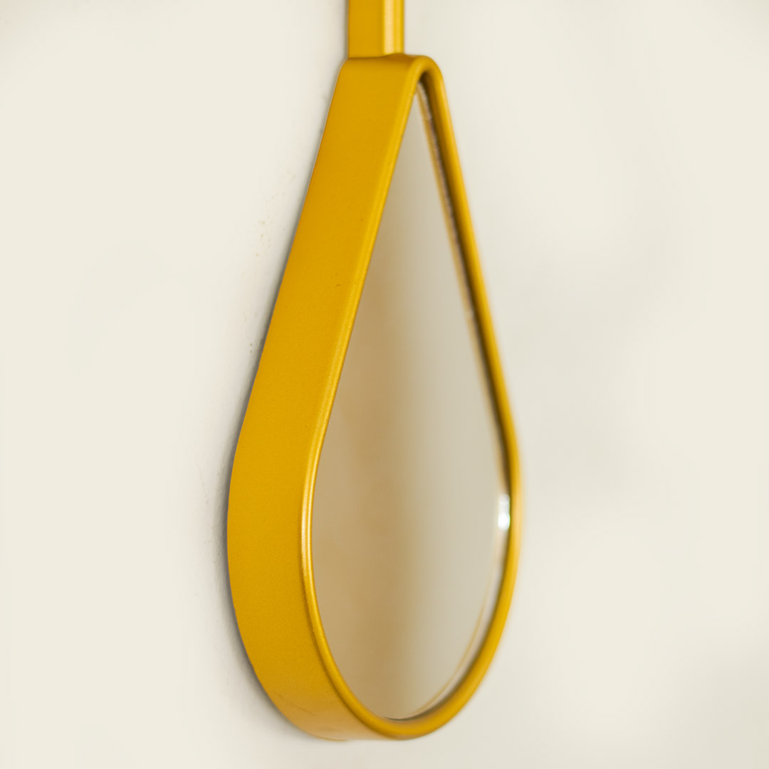 WR696-5-Piece Droplet Wall Mirror Set with Golden Fiber Frame (9)