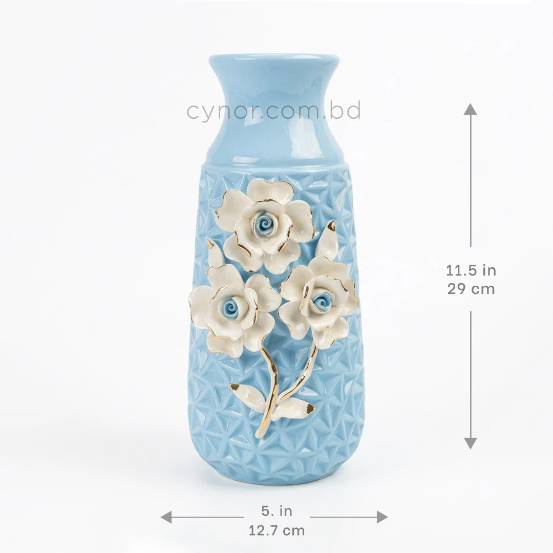 HD253-Blue-Blue Porcelain Ceramic Flower Vase Decorative Floral Design-01 (3) HD253-Blue-Blue Porcelain Ceramic Flower Vase Decorative Floral Design-01 (3)