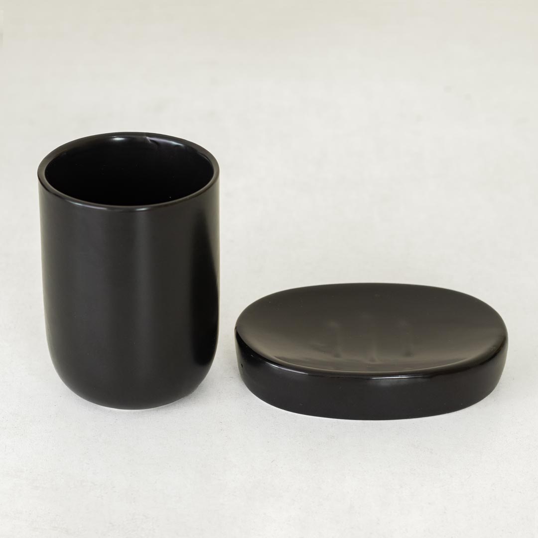 KC226-Black-Black Porcelain Ceramic Bathroom Accessory Set 4 Pieces (6)