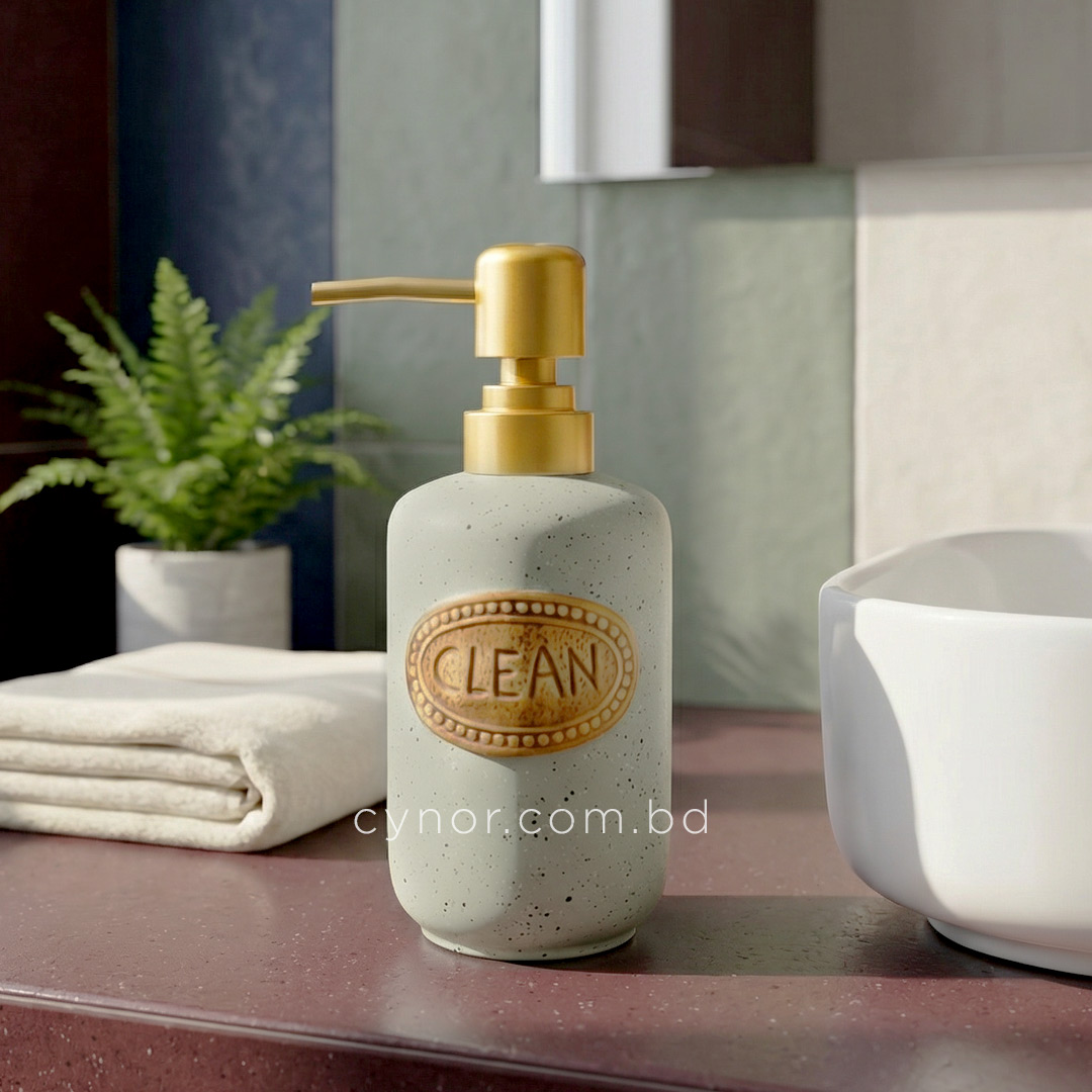 KC232-Sage-Ash-Porcelain Ceramic Soap, Shampoo and Lotion Dispenser Sage Ash (5)