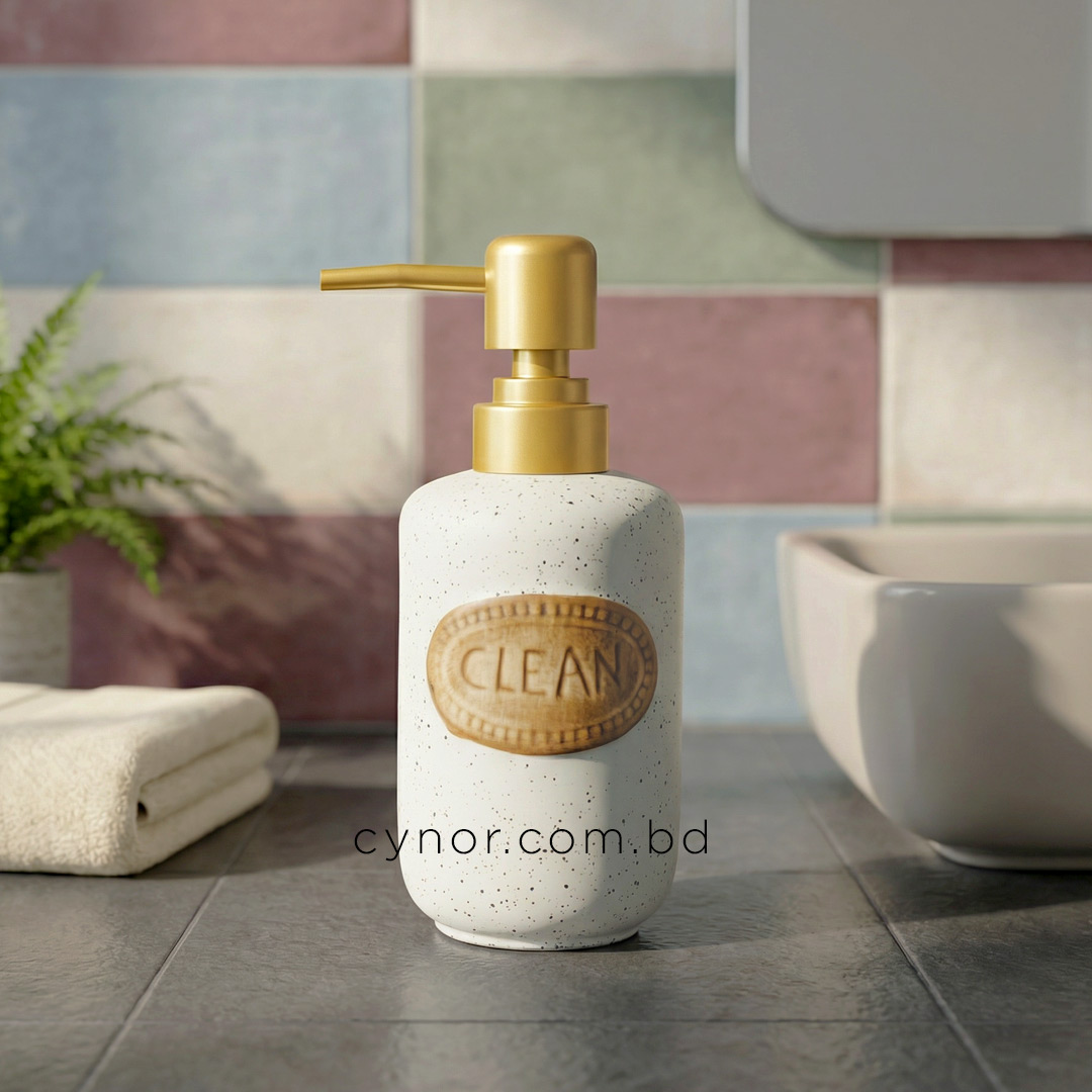 KC232-White-Porcelain Ceramic Soap, Shampoo and Lotion Dispenser White (1)