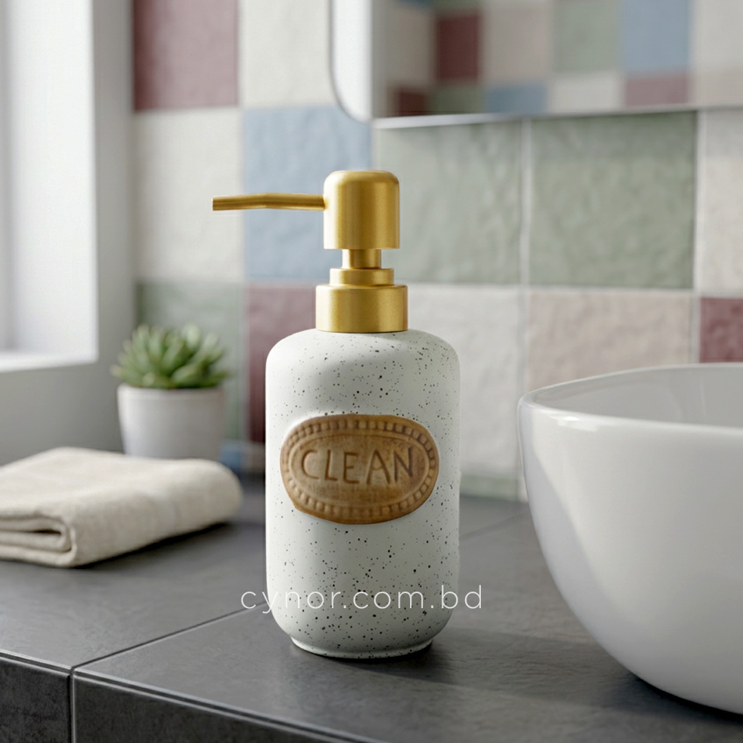 KC232-White-Porcelain Ceramic Soap, Shampoo and Lotion Dispenser White (2)