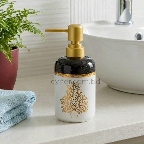 Black White Golden Porcelain Ceramic Soap Shampoo Lotion Dispenser