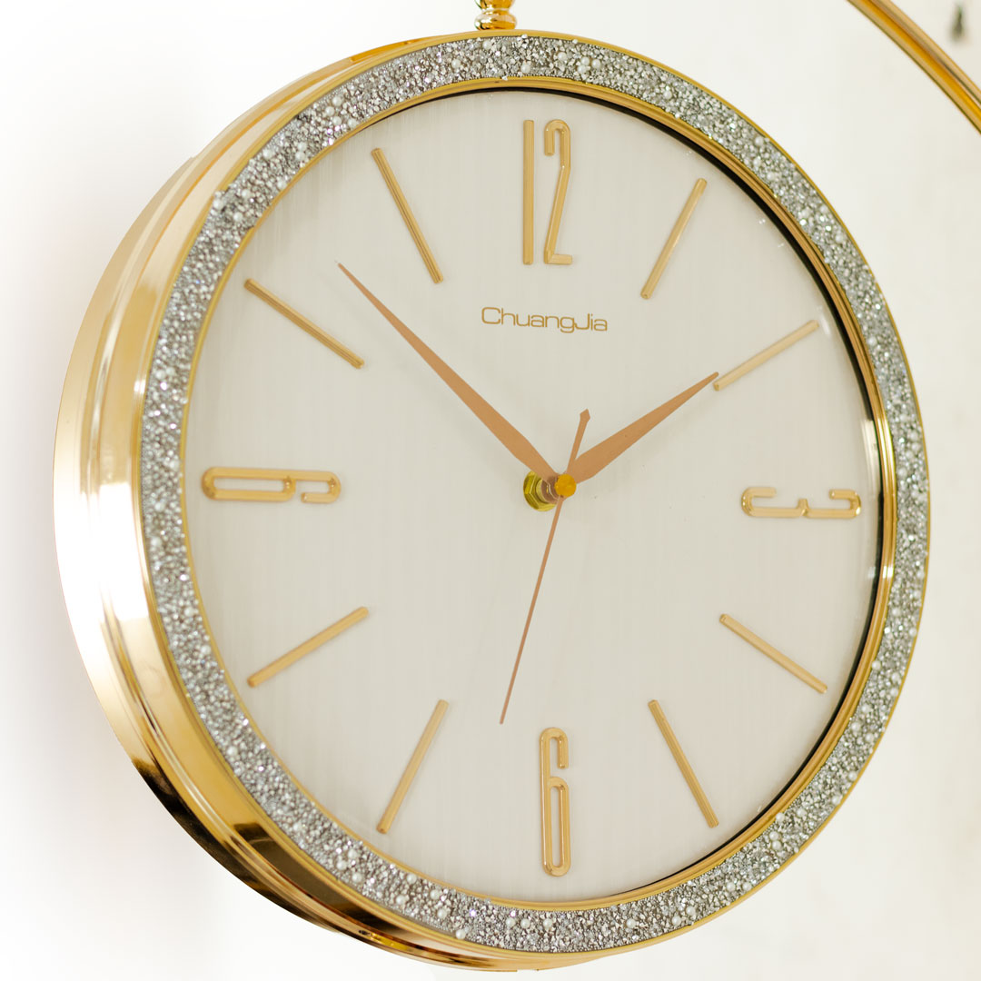 WC738-Golden-White-Double Sided Station Wall Clock Golden Body White Texture Dial (7)
