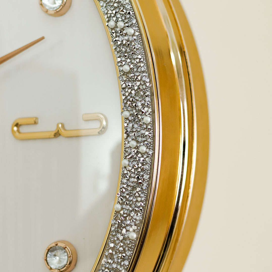 WC738-Golden-White-Double Sided Station Wall Clock Golden Body White Texture Dial (8)
